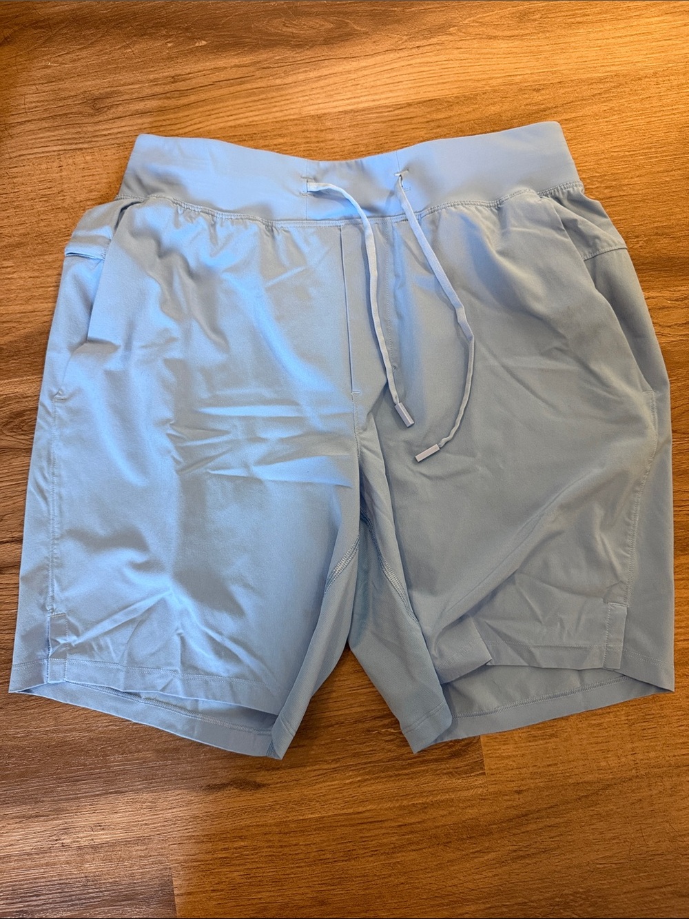 Lululemon Light Blue Men's Performance Running Drawstring Shorts
